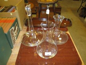 Peugeot Glass Decanter, Oberglas Carafe and Another