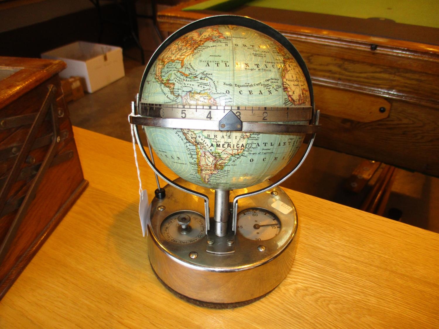 Vintage Chrome Globe Lamp