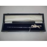 London Silver Horse and Jockey Letter Knife with Case