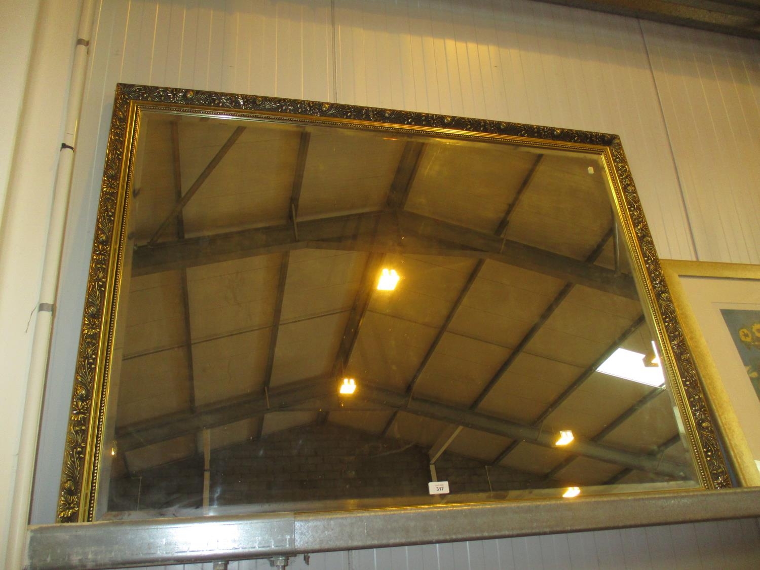 Large Gilt Frame Wall Mirror, 100x132cm