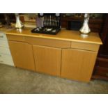 Skovby Light Oak Sideboard, 165cm