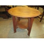 Arts and Crafts Medium Oak Shapland and Petter Centre /Side Table, 83cm diameter, 71cm high