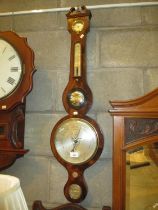 Mahogany Case Banjo Barometer by King Chippenham