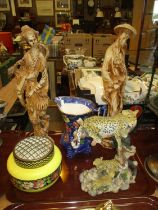 Pair of Chinese Figures, Leopard Group, Kensington Jug and a Vase