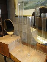 Two Tall Glass Vases, 100 and 80cm