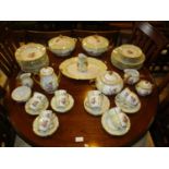 Czechoslovakian Lustre Porcelain 59 Piece Dinner Service