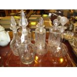 Edinburgh Crystal Decanter, 5 Other Decanters and a Carafe