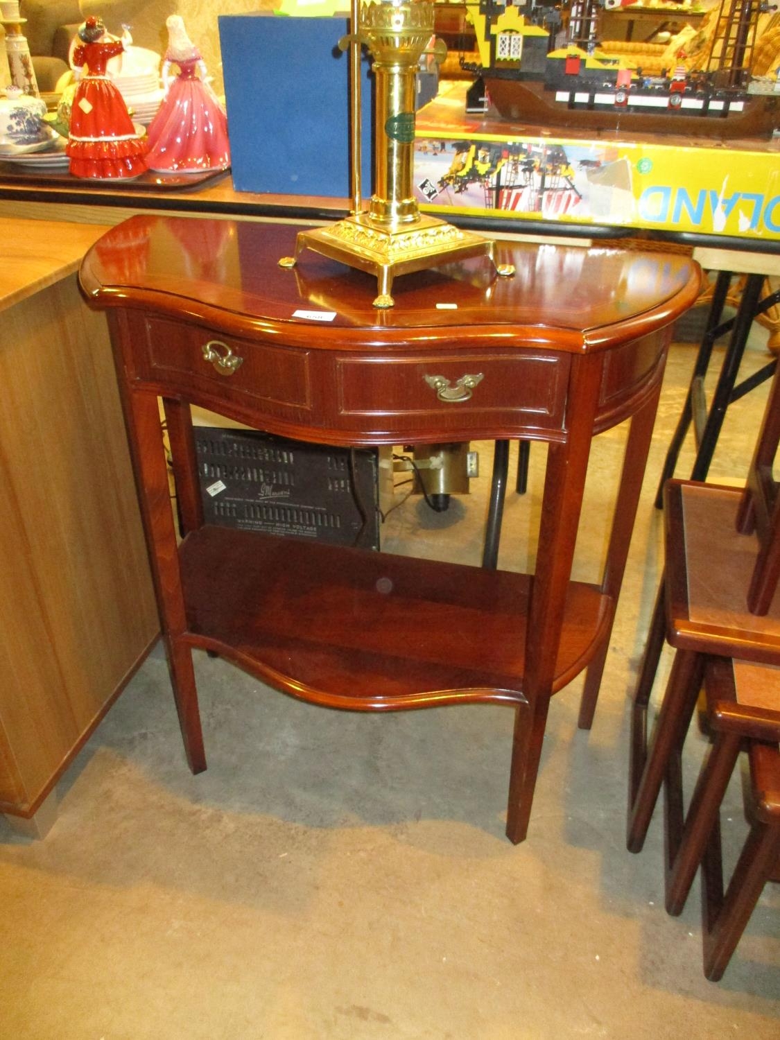 Reproduction Inlaid Mahogany Hall Table, 72cm