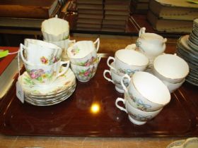 Fluted China 18 Piece Tea Set and a Bone China 18 Piece Tea Set