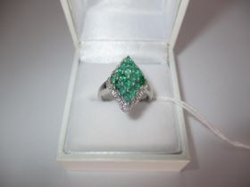 Emerald Art Deco Style Ring