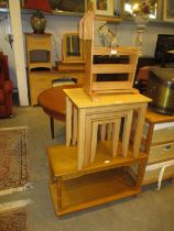 Nest of 3 Tables, Coffee Table and News Rack