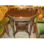 Late Victorian Octagonal Top Window Table, 76cm