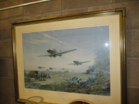 Frank Wootton Signed Print Aldertag 15 August 1940, Signed by Royal Air Force Pilots Battle of