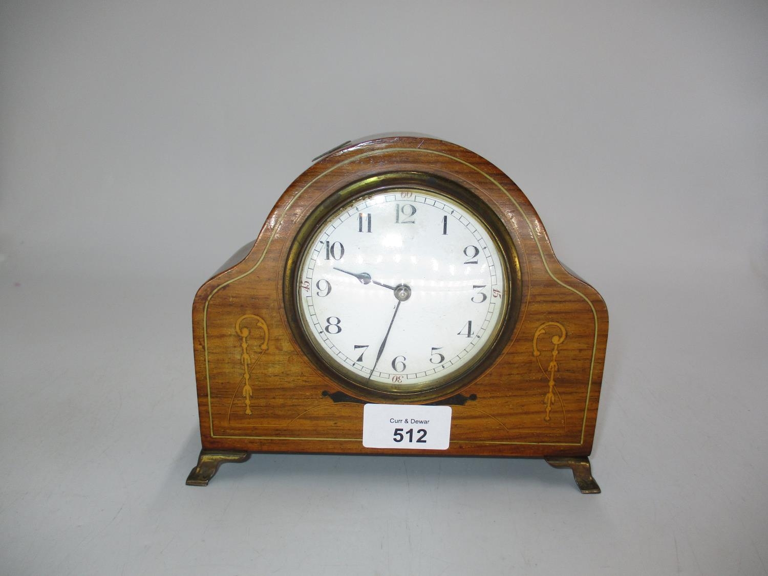 Edwardian Inlaid Mahogany Case Clock