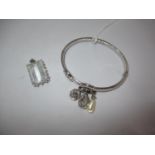 925 Silver Bracelet Together with Separate Pendant, without chain