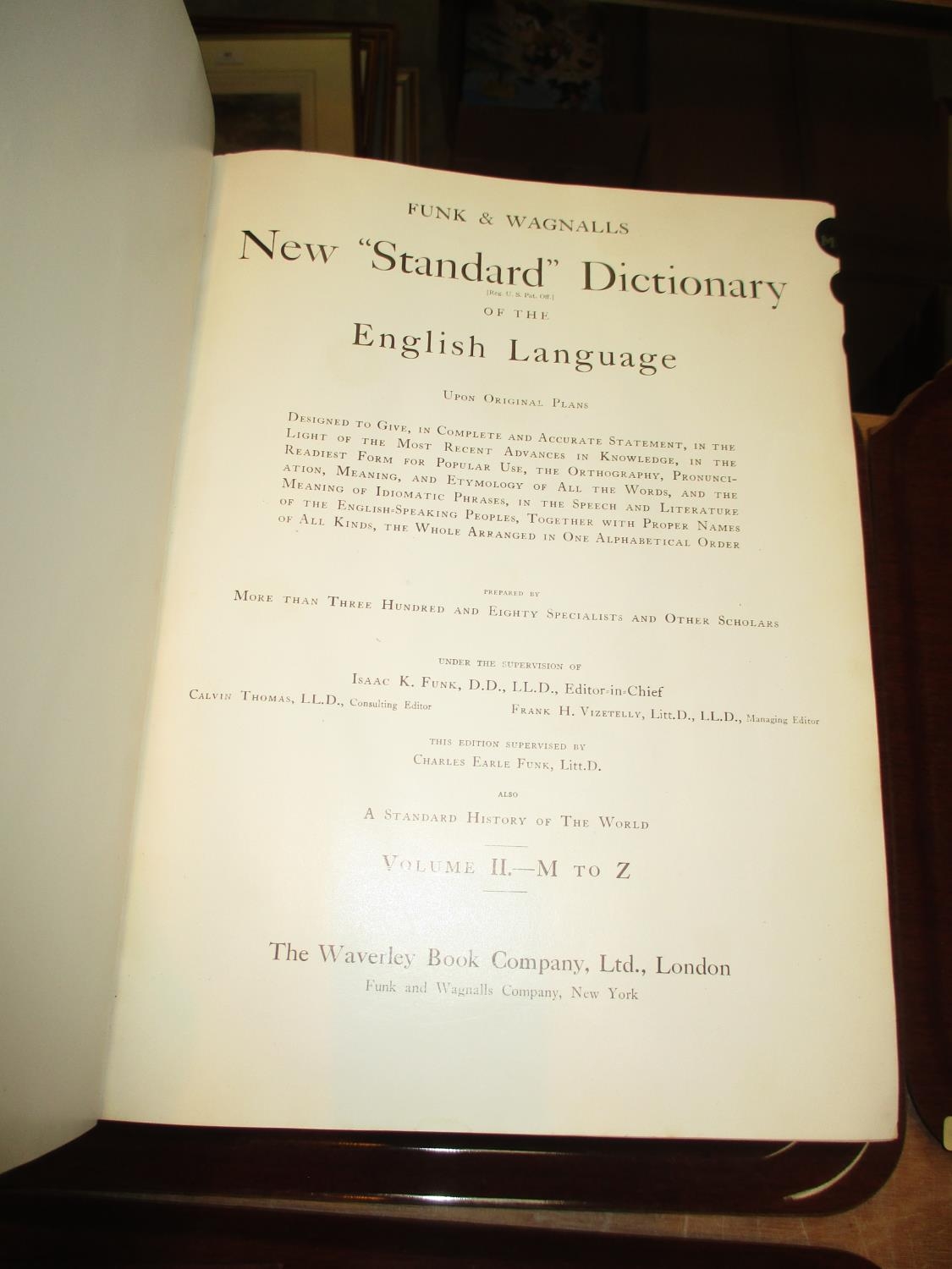 Funk & Wagnalls New "Standard" Dictionary, two volumes, The Waverley Book Company, London 1946,