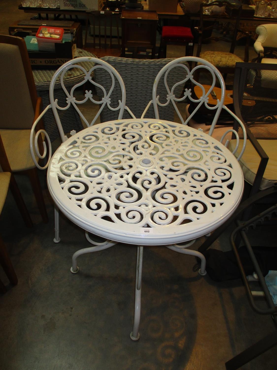 Metal Garden Table with 2 Chairs