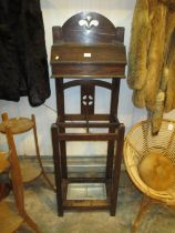 1930's Oak Hall Stand, 45cm