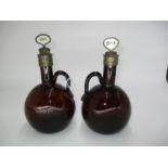 Pair of 19th Century Glass Port Decanters