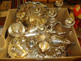 Box of Silver Plated Items