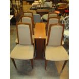 Teak Gateleg Dining Table with 6 Chairs