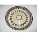 Victorian Scottish Printed Pottery Shallow Dish, 33cm