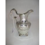 Victorian Scottish Silver Cream Jug, Edinburgh Maker R & W, date letter obscured, 252g