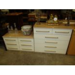 Modern Chest of 6 Drawers and Pair of Bedside Chests, 96 & 48cm
