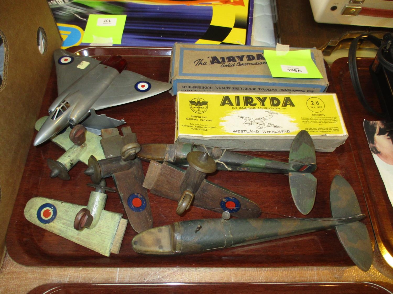 Two Airyda Aeroplane Kits and 3 Model Aircraft