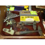 Two Airyda Aeroplane Kits and 3 Model Aircraft