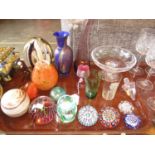 Collection of Paperweights and Other Glasswares