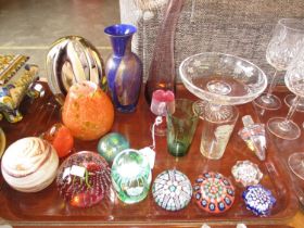 Collection of Paperweights and Other Glasswares