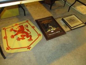 Stewarts Cream of The Barley Mirror, 3 Pictures and Rampant Lion Panel