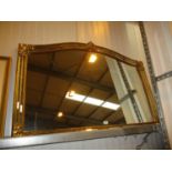 Ornate Gilt Frame Overmantel Mirror, 88x128cm
