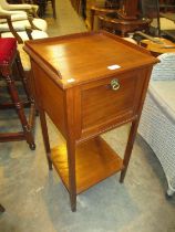 1920's Holland & Sons Walnut Fall Front Bedside Cabinet, 38x35x78cm