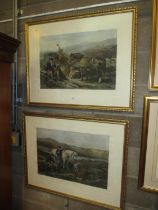 After James Hardy Pair of Prints Waiting For The Guns and Luncheon Time On The Moors