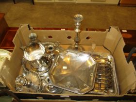 Box of Silver Plated Items