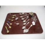 Collection of Silver including Toast Rack, Caddy Spoon, Sifter Spoon, Junk, 7 Teaspoons and 6