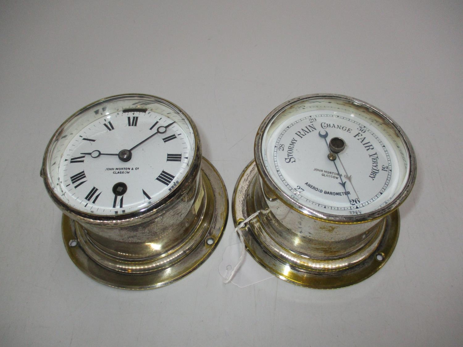 Ships Clock and Aneroid by John Norton & Co. Glasgow