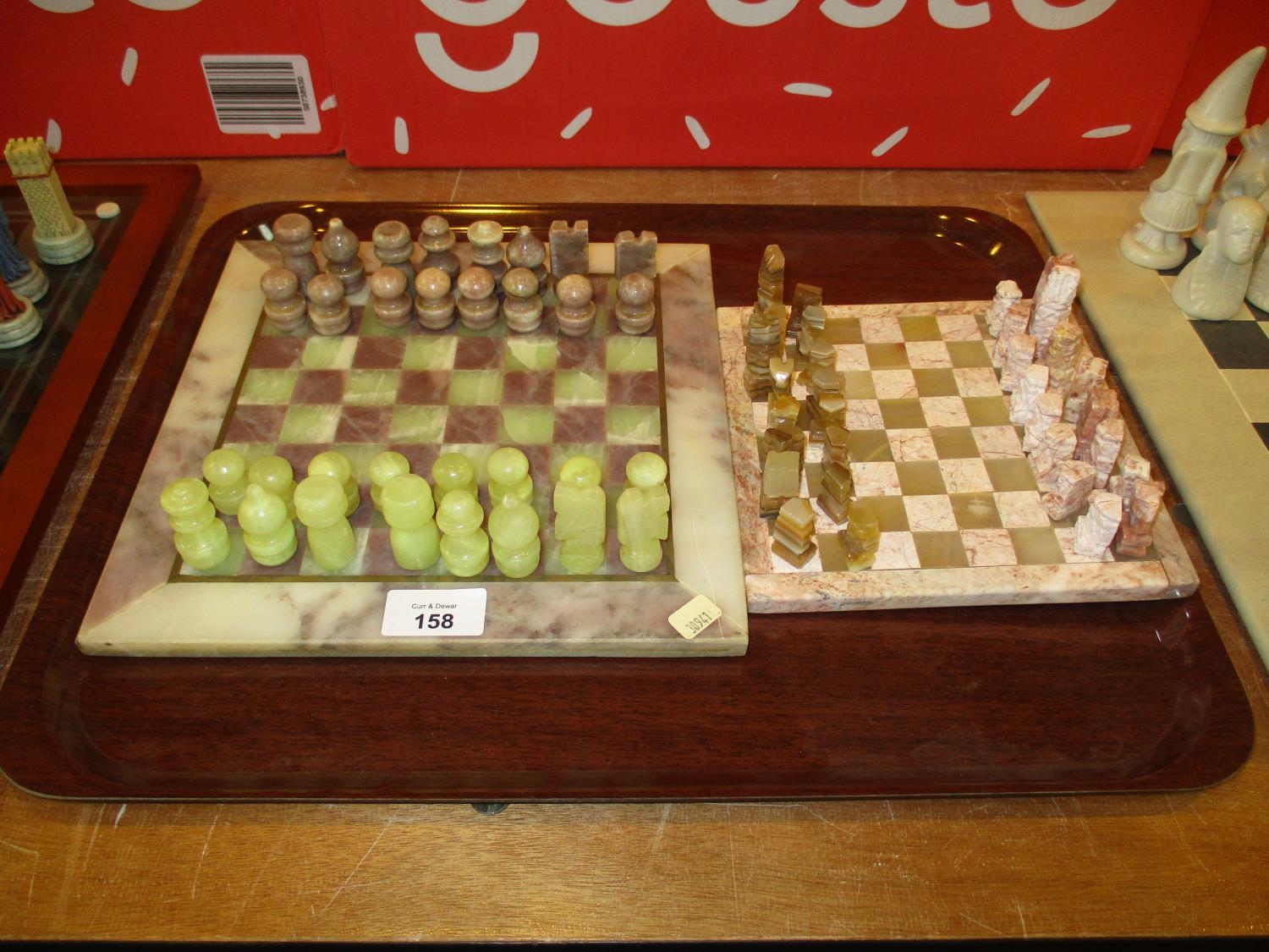 Two Onyx Chess Sets