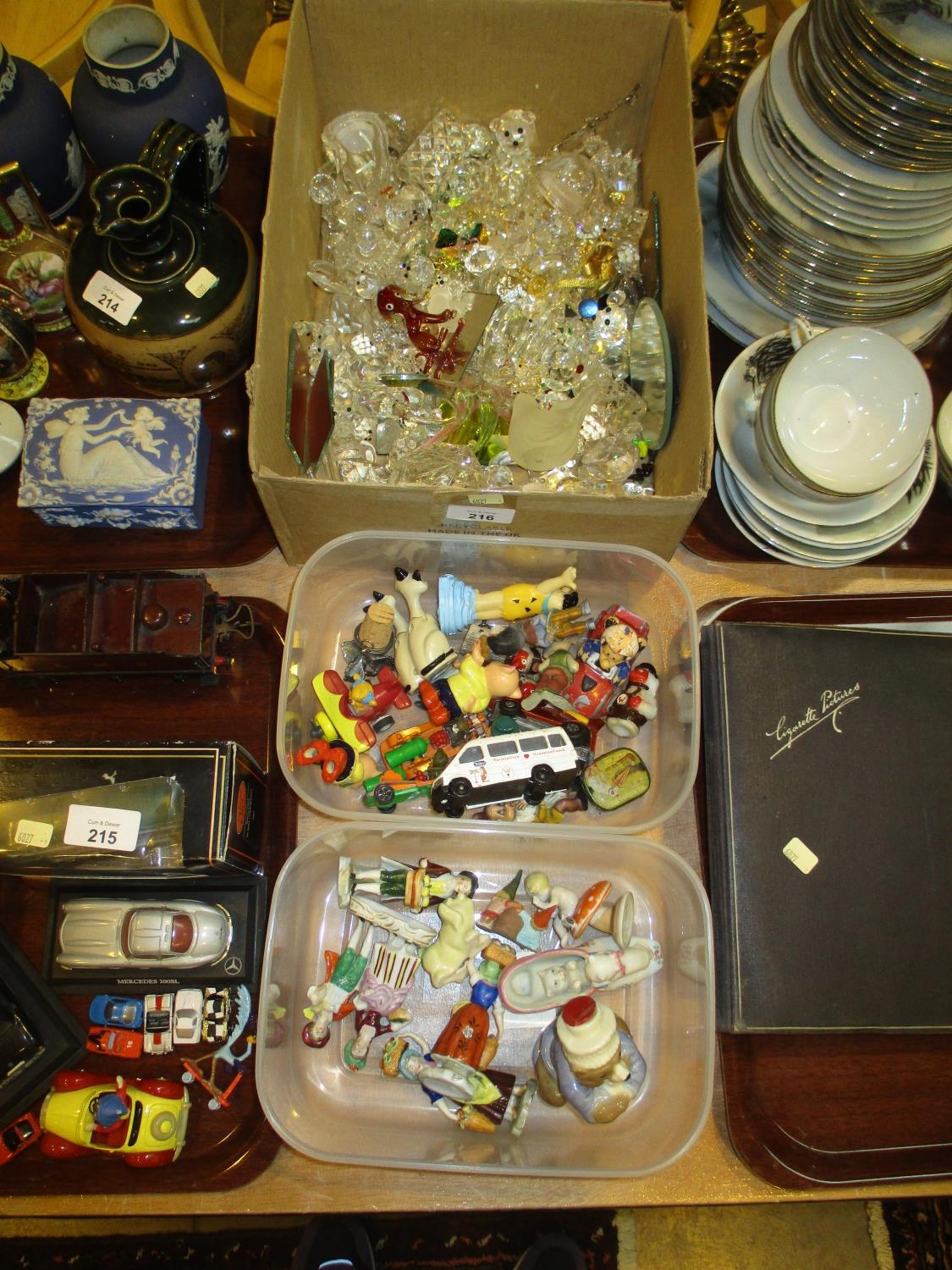 Three Boxes of Crystal and Other Ornaments