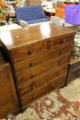 A VINTAGE UTILITY STYLE SIX DRAWER CHEST W 82.5 CM