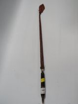 AN ANTIQUE HORNED HANDLE SHORT SWORD STICK