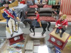 A COUNTRY ARTIST LIMITED EDITION GOLDEN JUBILEE "TROOPING THE COLOUR "FIGURE TOGETHER WITH TWO