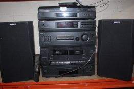A SONY STACKING HI-FI SYSTEM WITH SPEAKERS