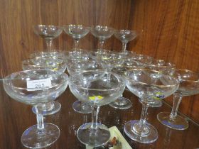 A COLLECTION OF BABYCHAM GLASSES