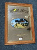 A SOUTHERN COMFORT ADVERTISING MIRROR - OVERALL 64 X 46 CM