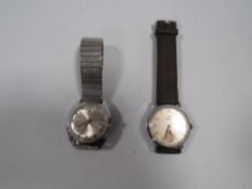 A VINTAGE 25 JEWELS AUTOMATIC WRISTWATCH AND VINTAGE REVUE SPORT WATCH