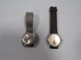 A VINTAGE 25 JEWELS AUTOMATIC WRISTWATCH AND VINTAGE REVUE SPORT WATCH