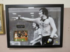 TWO FRAMED WWFC SIGNED PLAYER PICTURES INC. FRANK MUNRO, STEVE BULL AND JOHN RICHARDS